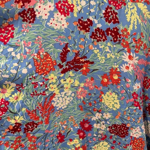 NWT Abel the Label ATL Candy Florals Blue Floral Sleeveless Midi Ruffle Dress S - Picture 13 of 16